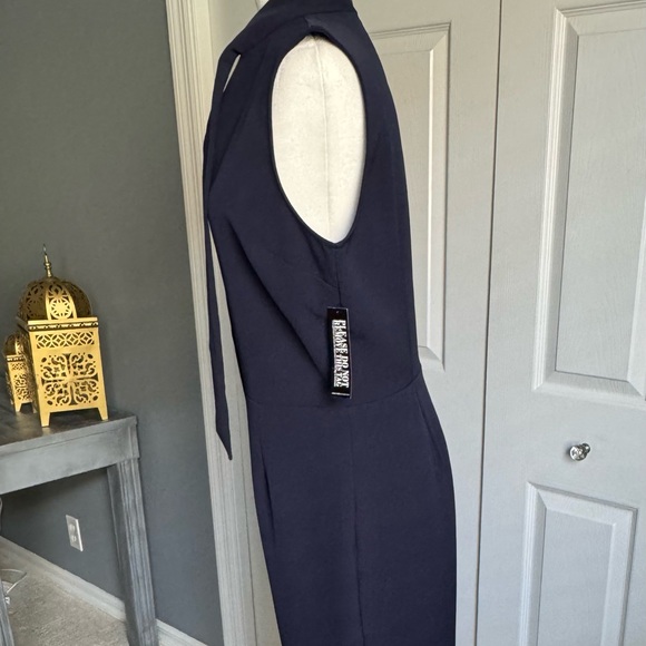 NWT. New York & Company Jumpsuit Navy Blue Size 8 - Picture 2 of 14
